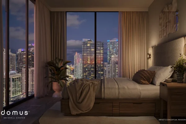 DomusBrickellCenter_Interior_Bedroom Line14 Night